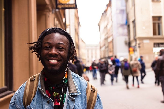 International student enjoying the United States.